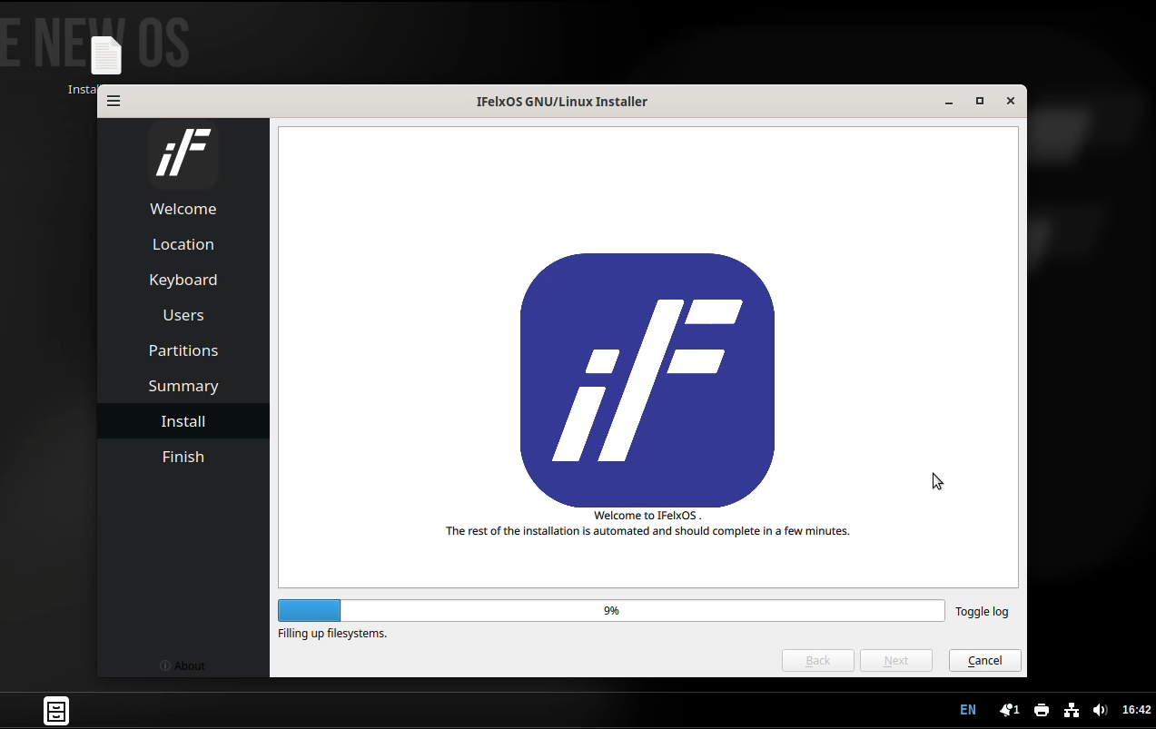 IFelxOS Login Screen